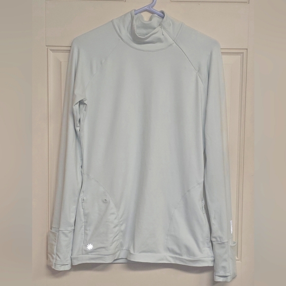 Women's Athleta Mint Mock Neck Zip Long Sleeve Running Top. Size Small.✨️ - Picture 1 of 11